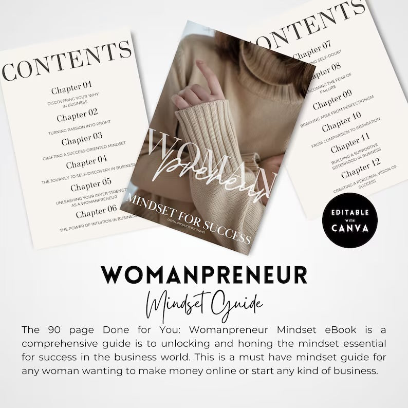 A WOMANS MINDSET MASTERY GUIDE WITH FREE PLANNER